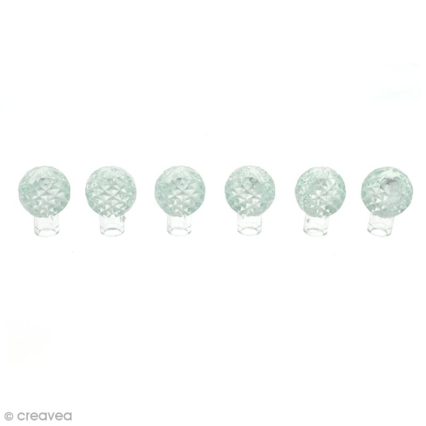 Capuchons d'ampoules à facettes Marquee Love - Vert menthe - Diamètre 1,7 cm - Photo n°3