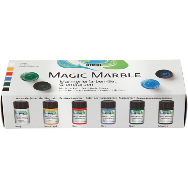 Assortiment de peintures Magic Marble - Classiques - 20 ml - 6 pcs - Photo n°2