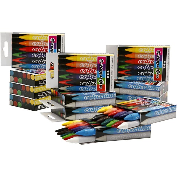 Crayons à la cire - Multicolores - 12 pcs - Photo n°3