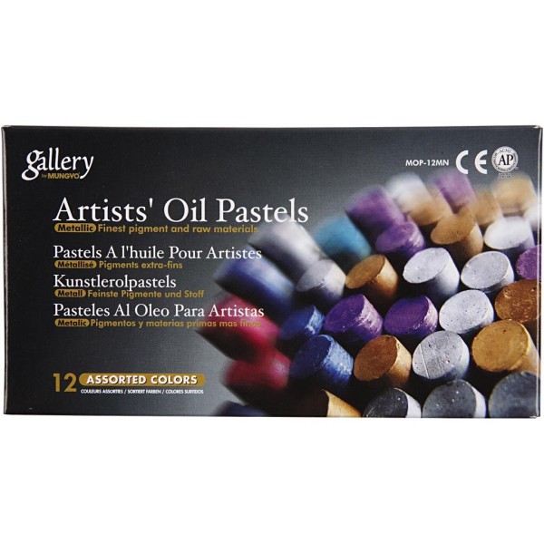 Pastels à l'huile Gallery - Couleurs métalliques - 12 pcs - Photo n°2