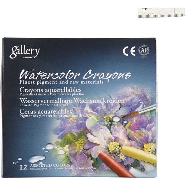 Crayons Cire Aquarellables, Ép. 8 Mm, L: 9,3 Cm, Rose Froid (316), 12Pièces - Photo n°3