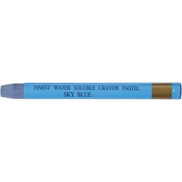 Crayons Cire Aquarellables, Ép. 8 Mm, L: 9,3 Cm, Bleu Ciel (337), 12Pièces - Photo n°4