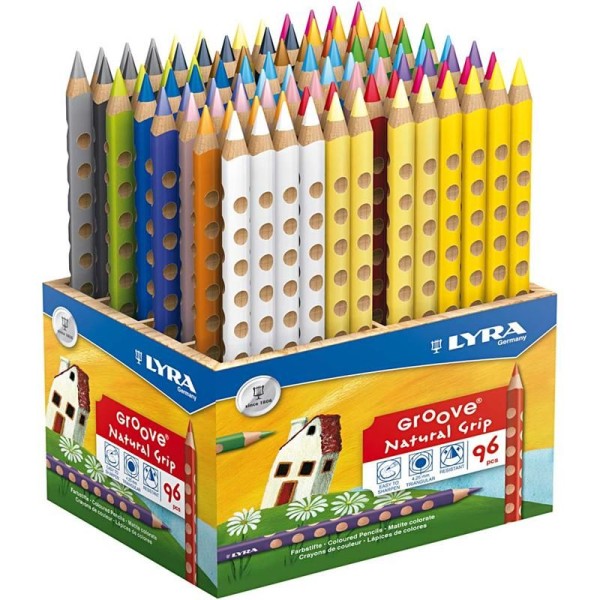 Crayons De Couleur Groove, L: 18 Cm, Mine: 4,25 Mm, Couleurs Assorties, 96Pièces - Photo n°2