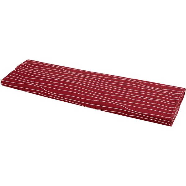 Tissu, L: 145 Cm,  140 G/M2, Rouge/Blanc, 10M - Photo n°1