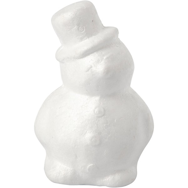 Bonhomme de neige en polystyrène - 17 cm - Photo n°2