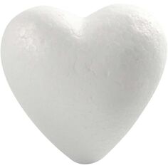 Blanc Styropor Lot de 2 cœurs ouverts en polystyrène de 15 cm-Pour bricoler et décorer 