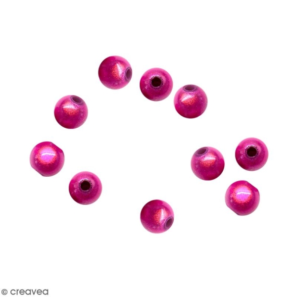 Perles magiques Rose vif - 4 mm - 10 pcs - Photo n°1