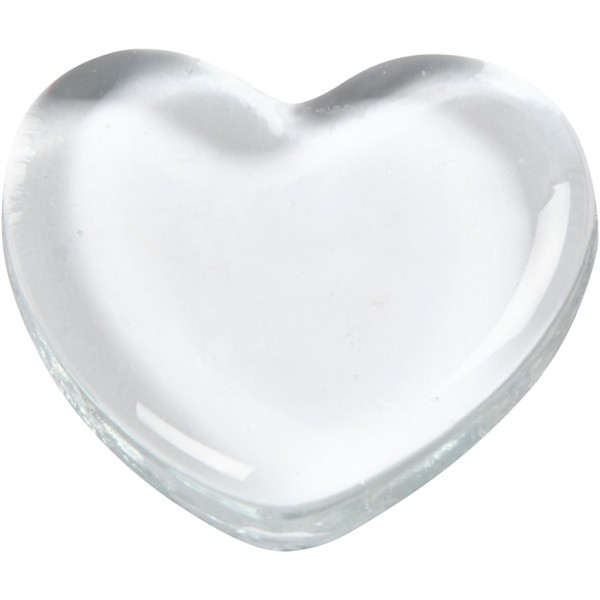Coeur en verre à décorer - 6,5 x 6,5 cm - Transparent - Photo n°1