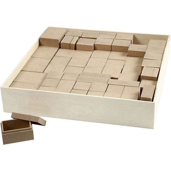 Boîtes, H: 2,5-5 Cm, Mdf, 60Pièces - Photo n°2