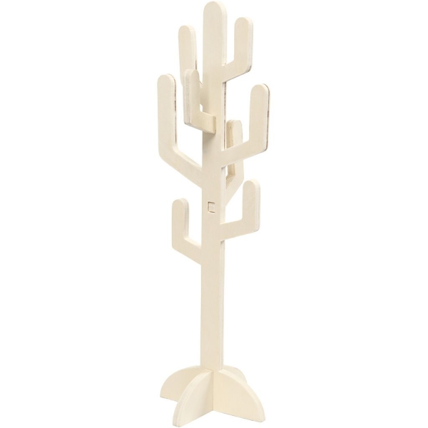 Cactus à poser en bois - 12 x 38 cm - Photo n°1