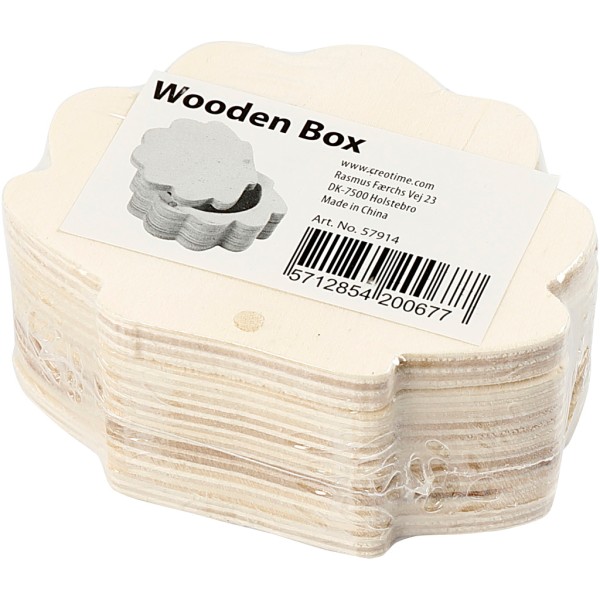 Boîte avec couvercle en bois - Coquillage - 4 x 8 cm - Photo n°3