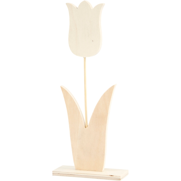 Tulipe en bois à décorer - 31 x 13 cm - Photo n°3