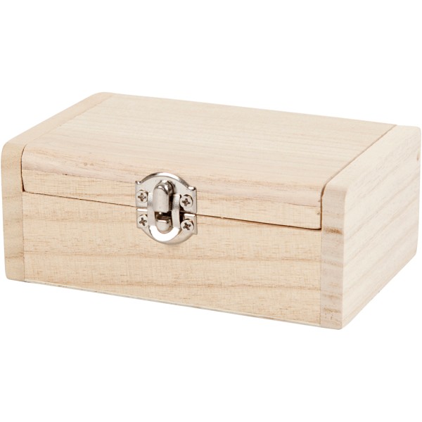 Boîte à bijoux en bois à décorer - 11,5 x 7,5 x 4,5 cm - Photo n°1