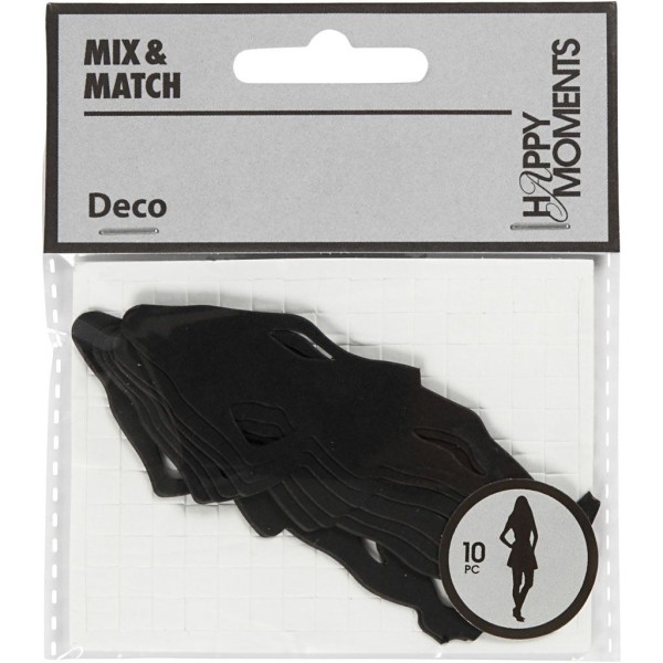 Étiquettes en carton noir - Fille - 25 x 80 mm - 10 pcs - Photo n°2