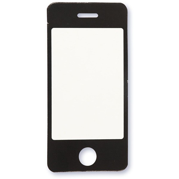 Étiquettes en carton noir et blanc - Téléphone portable - 34 x 71 mm - 10 pcs - Photo n°1