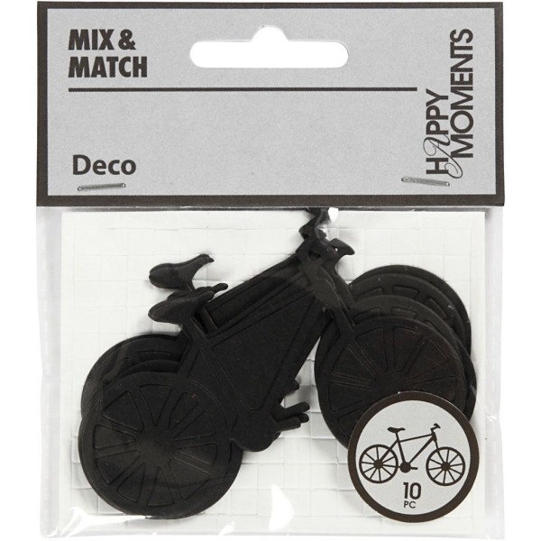 Étiquettes en carton noir - Vélo - 77 x 48 mm - 10 pcs - Photo n°2