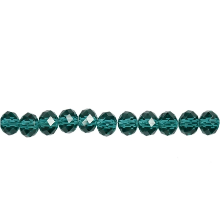 Perles à Facettes 5 x 6 mm - Emeraude - 100 pcs