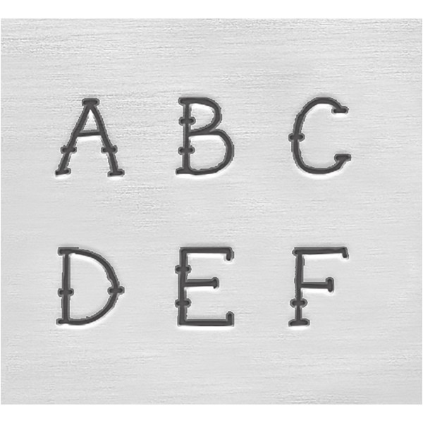 Set de tampons Alphabet pour gravure sur métal - 33 pcs - Photo n°4