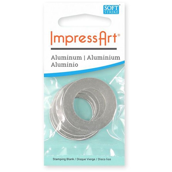 Plaque métallique en aluminium - Anneau - 32 mm - 9 pcs - Photo n°2