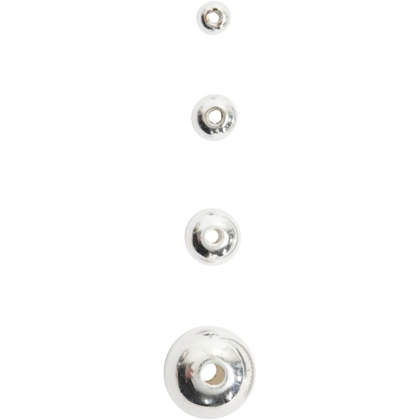 Perles de décoration 3 mm - Argenté - 150 pcs - Photo n°3