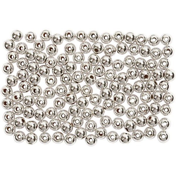 Perles de décoration 3 mm - Argenté - 150 pcs - Photo n°1