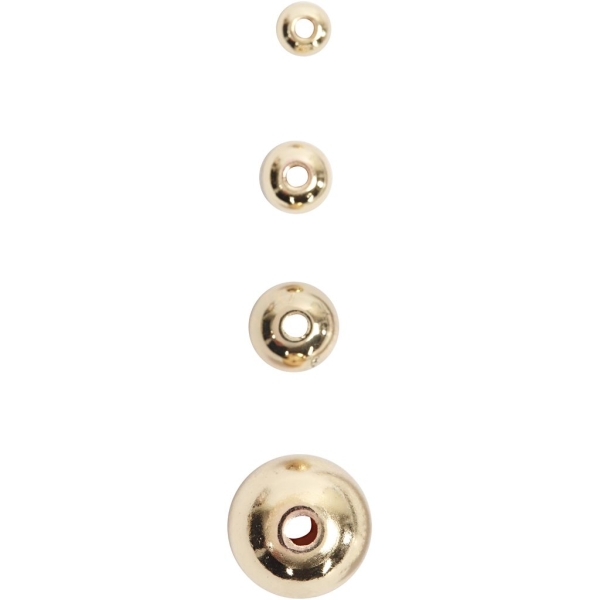 Perles de décoration 4 mm - Doré - 150 pcs - Photo n°3