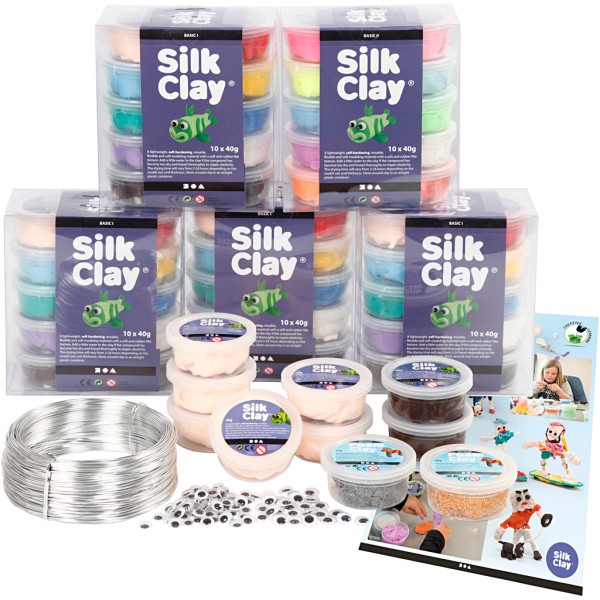 Kit modelage Silk Clay et Foam Clay pour figurine - 151 pcs - Photo n°1