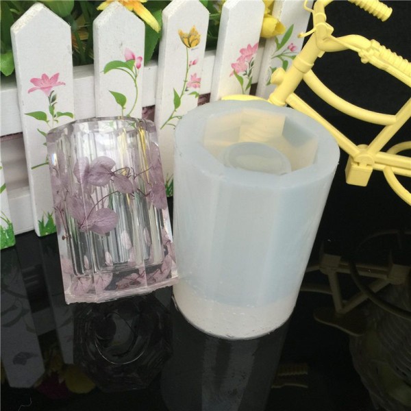 Facettes Vase, Verre, Tasse, 3D Silicone, Époxy Résine UV à la Cire de Prise de Moule, Moulage en Pl - Photo n°4