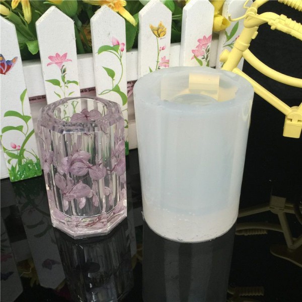 Facettes Vase, Verre, Tasse, 3D Silicone, Époxy Résine UV à la Cire de Prise de Moule, Moulage en Pl - Photo n°5