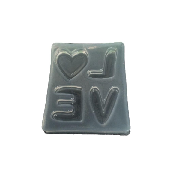 Coeur d'amour de la saint Valentin, 3D en Silicone de Chocolat Savon Gâteau, Fondant Gâteau, l'Argil - Photo n°1