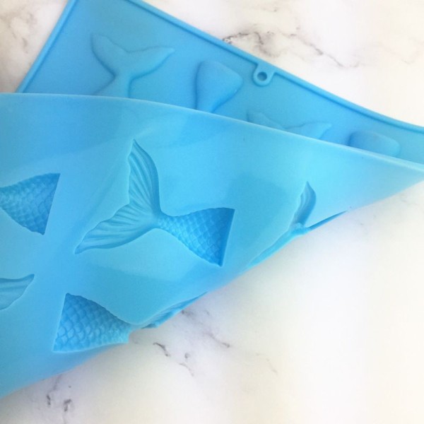 Sirène à Queue de Poisson Marin de la Mer de la Plage, de la 3D en Silicone de Chocolat Savon Gâteau - Photo n°2