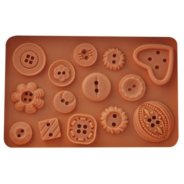 Mélange de Coudre les Boutons, 3D en Silicone de Chocolat Savon Gâteau, Fondant Gâteau, l'Argile de - Photo n°3