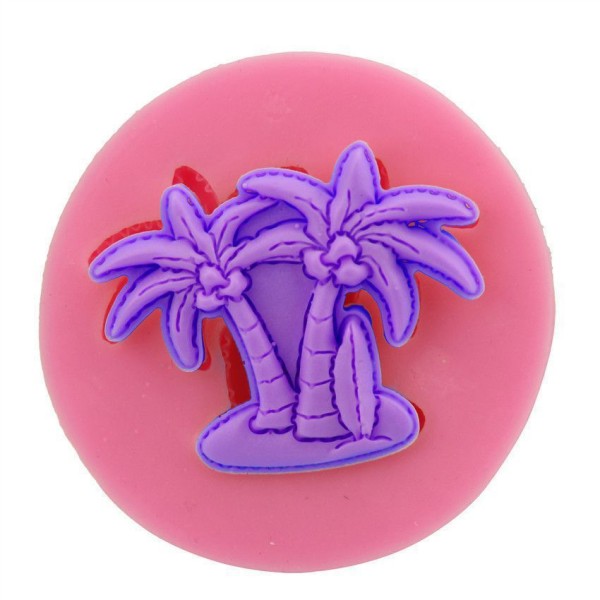 Noix de Coco tropicale Palm Tree Beach, 3D en Silicone de Chocolat Savon Gâteau, Fondant Gâteau, l'A - Photo n°1