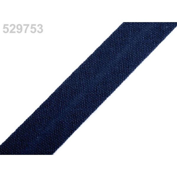 25m 529 753 Blues Robe Pli Simple Biais Coton Largeur 14mm, Et les Autres bandes Pliées, Mercerie, - Photo n°1