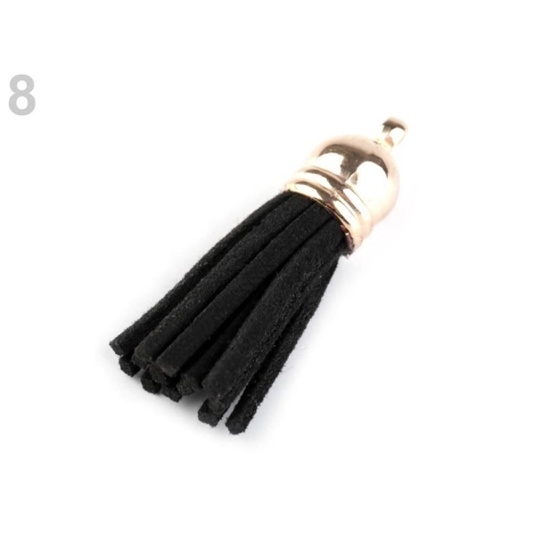 5pc 8 Noir à Pompon Sac de Charme Longueur de 3,8 Cm, Décoratif, Glands, Franges Et, Mercerie, - Photo n°1