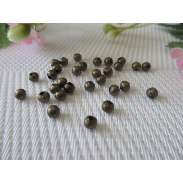 Perles métal  intercalaires 4 mm bronze x 100 - Photo n°1