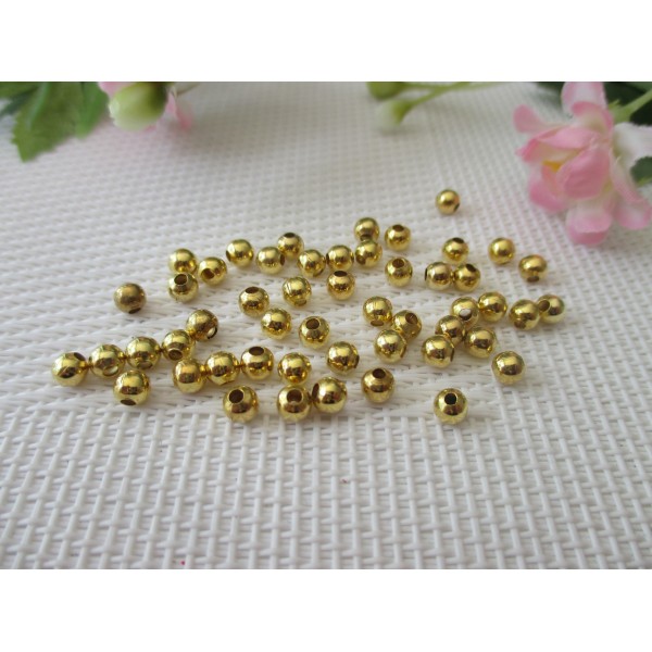 Perles métal intercalaires 4 mm dorée x 100 - Photo n°1