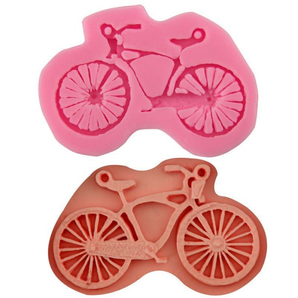 Vélo Vélo Vélo de dessin animé, 3D en Silicone de Chocolat Savon Bougie Gâteau, Cupcake Fondant, la - Photo n°1