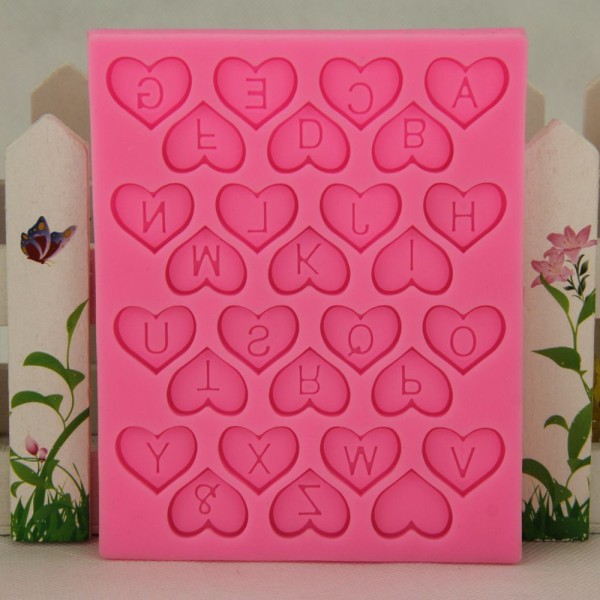 L'amour Lettre de l'Alphabet saint-Valentin Personnalisé d'Anniversaire, 3D en Silicone de Chocolat - Photo n°2