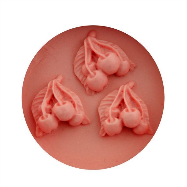 3 Cherry Rameaux à Fruits de Maison de Poupée Fée de la Nourriture, de la 3D en Silicone de Chocolat - Photo n°2