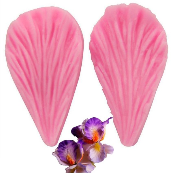 2 Côtés de l'Orchidée Iris des Pétales de Fleurs, 3D en Silicone de Chocolat Savon Gâteau, Fondant G - Photo n°1