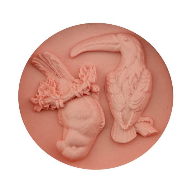 Parrot Toucan Oiseaux Exotiques, 3D en Silicone de Chocolat Savon Gâteau, Fondant Gâteau, l'Argile d - Photo n°4