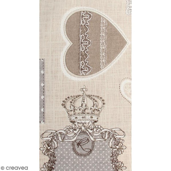 Coupon de tissu en coton - Royal - Marron - 30 x 90 cm - Photo n°1