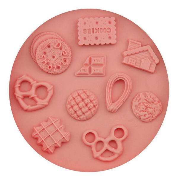 10 Candy Cookie Sucré Maison de Poupée de la Nourriture, de la 3D en Silicone de Chocolat Savon Gâte - Photo n°2