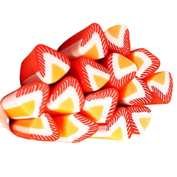 10pcs Rouge Fraise pâte Polymère FIMO Tranches de Canne à Cannes Bâtons de Nail Art Manucure Scrapbo - Photo n°1
