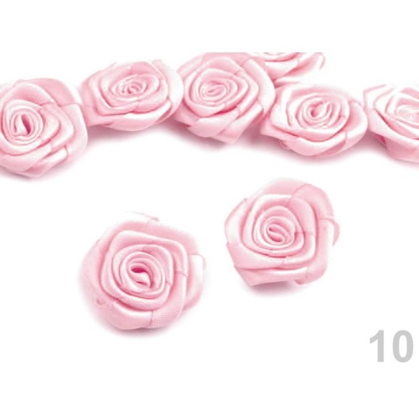 5pc 10 Rose Pâle Rose Satin 30-40mm, Coudre-sur Appliques de Fleurs, de Vêtements, de Chaussures Déc - Photo n°1