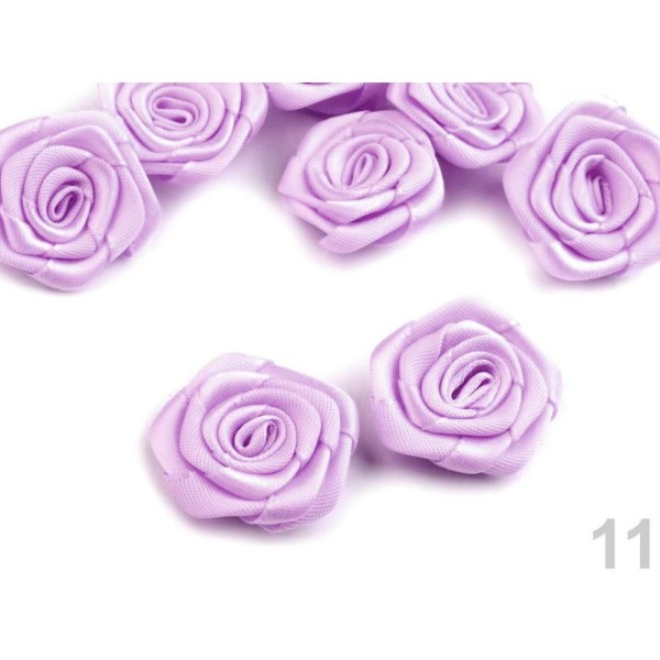 5pc 11 de la Lumière Violette en Satin Rose 30-40mm, Coudre-sur Appliques de Fleurs, de Vêtements, d - Photo n°1