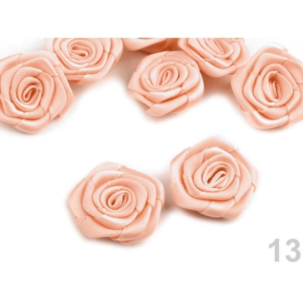 5pc 13 de la Poudre Satin Rose 30-40mm, Coudre-sur Appliques de Fleurs, de Vêtements, de Chaussures - Photo n°1