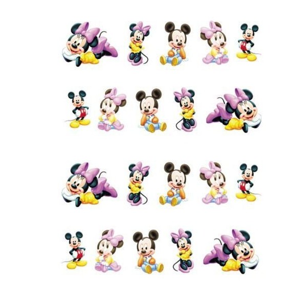 1 Feuille de Mickey 3d Nail Art Auto-Adhésif de Transfert de l'Eau Autocollants Stickers Appliques S - Photo n°1