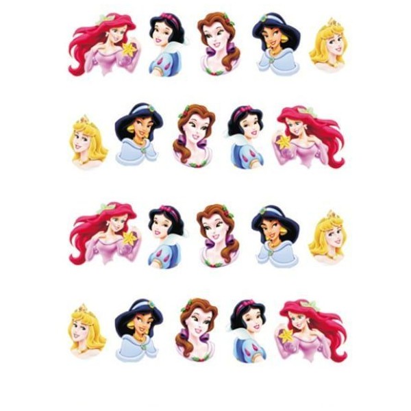 1 Feuille de Disney Princess Partie des Dessins animés en 3d Nail Art Auto-Adhésif de Transfert de l - Photo n°1